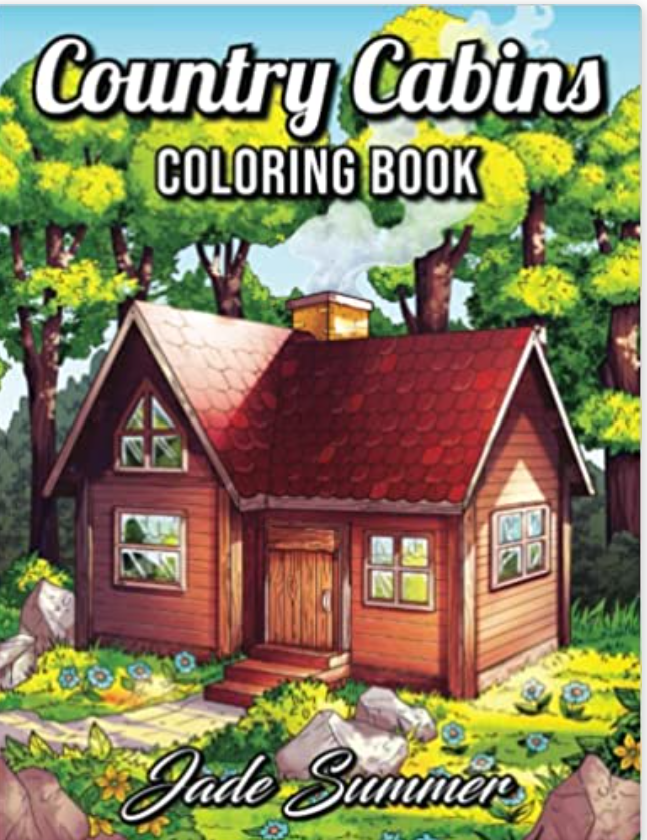 Country Cabins Coloring Book