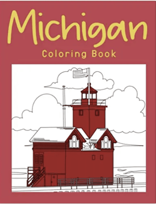 Michigan Coloring Book: An Adults Coloring Books Featuring Michigan City & Landmark Patterns